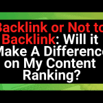 Backlink or Not to Backlink